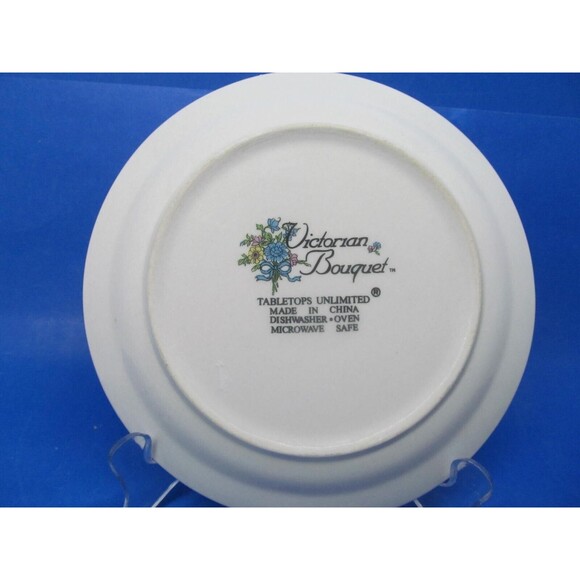 Tabletops Unlimited Victorian Bouquet 7" Dessert Bread Plate VGC - Picture 4 of 7